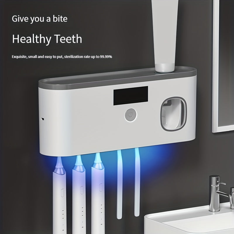 USB wireless charging Ultraviolet toothbrush sterilizer punch-free sterilization toothbrush holder toothbrush sterilizer rack